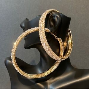 NWT Bling Hoop Earrings